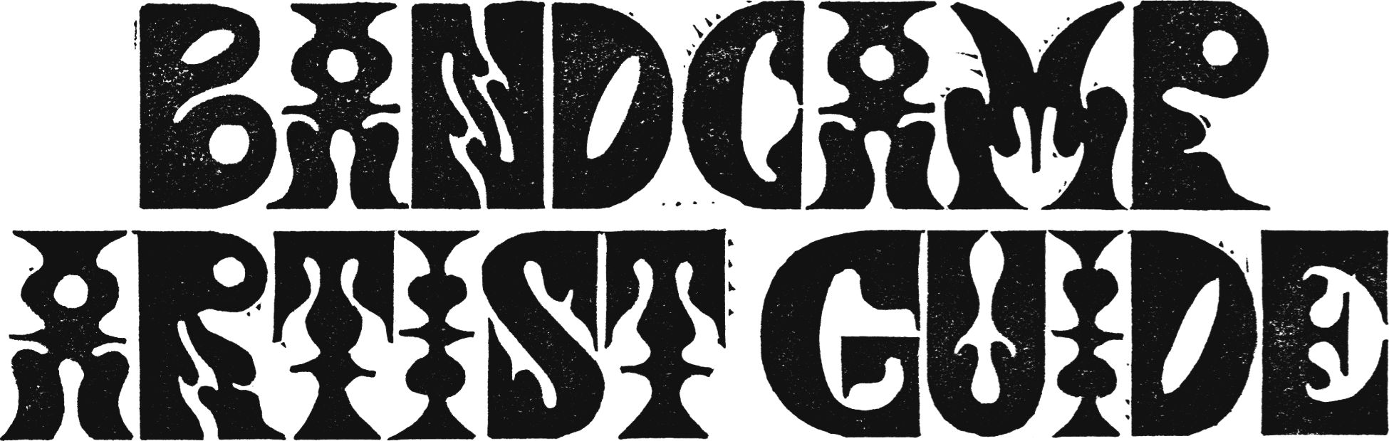 Bandcamp Artist Guide title in gothic lettering